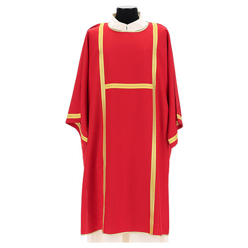 Dalmatic 100% polyester with golden lines 4 colors 4