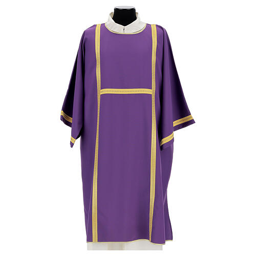 Dalmatic 100% polyester with golden lines 4 colors 6