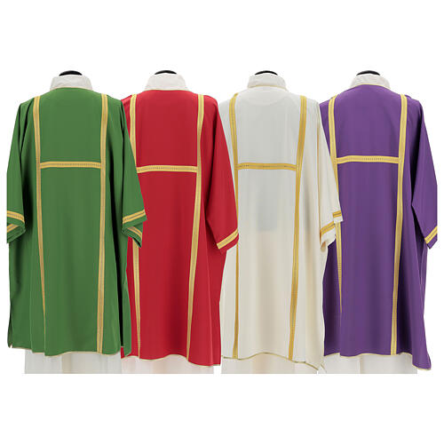 Dalmatic 100% polyester with golden lines 4 colors 9