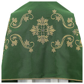 Voile huméral pure laine brodé avec pierres colorées 4 couleurs