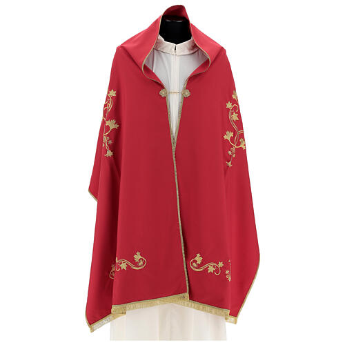 Voile huméral pure laine brodé avec pierres colorées 4 couleurs 6