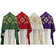 Voile huméral pure laine brodé avec pierres colorées 4 couleurs s1