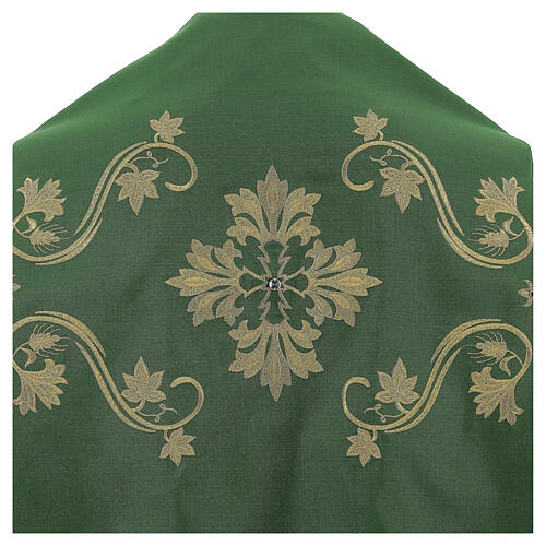 Véu umeral pura lã bordado com pedras quatro cores litúrgicas 6