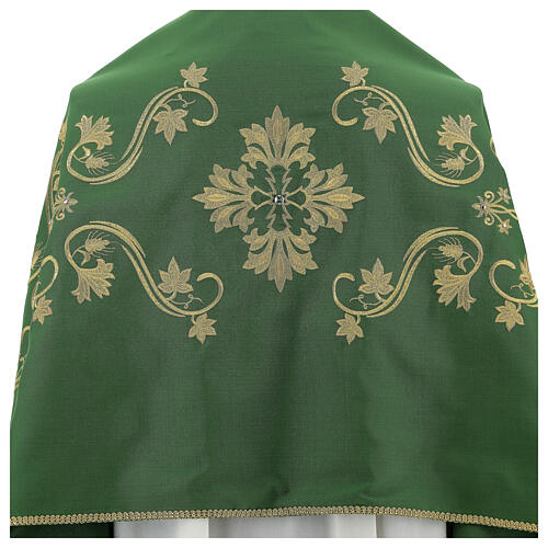 Humeral veil in wool embroidered with stones, in 4 colors 2