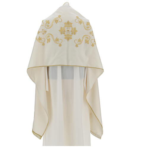Humeral veil in wool embroidered with stones, in 4 colors 7