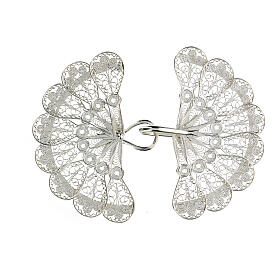 Cope clasp fan with 925 silver filigree