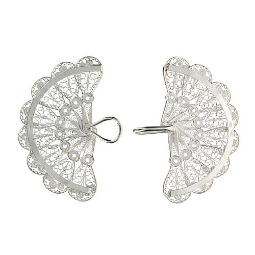 Cope clasp fan with 925 silver filigree 3