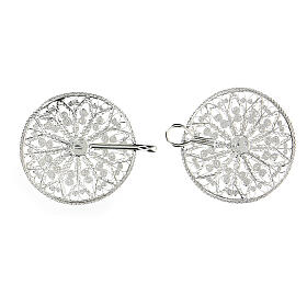Accroches pour chape filigrane en argent 800 fleur s3