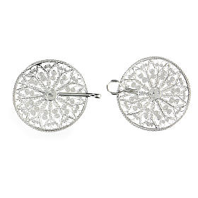 Gancio per piviale filigrana in arg 800 fiore s3