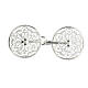 Round cope clasp with flower, 800 silver s1
