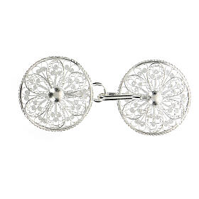 Flower cope clasp in 800 silver