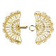 Fan-shaped cope clasp, gold plated 925 silver filigree s3