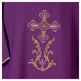 Dalmatic with cross embroidery, 100% polyester