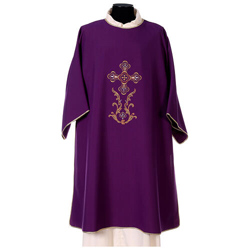 Dalmatic with cross embroidery, 100% polyester Gamma 1