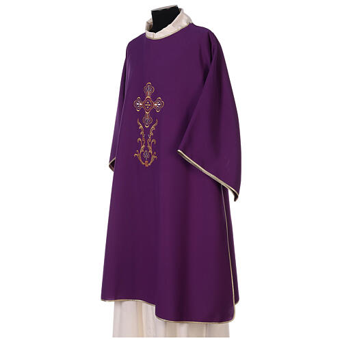 Dalmatic with cross embroidery, 100% polyester Gamma 3
