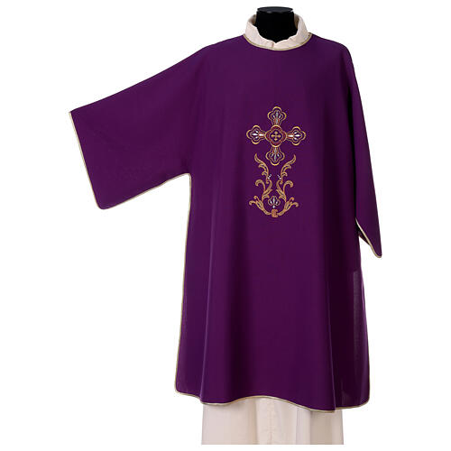 Dalmatic with cross embroidery, 100% polyester Gamma 5