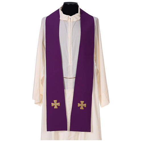 Dalmatic with cross embroidery, 100% polyester Gamma 8
