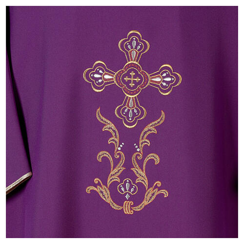 Dalmatic with cross embroidery 100% polyester Gamma 2