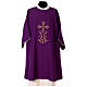 Dalmatic with cross embroidery 100% polyester Gamma s1