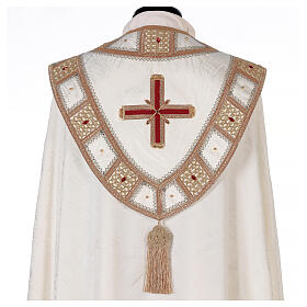 Cope of acetate and viscose, strass, golden passementerie and crosses Gamma