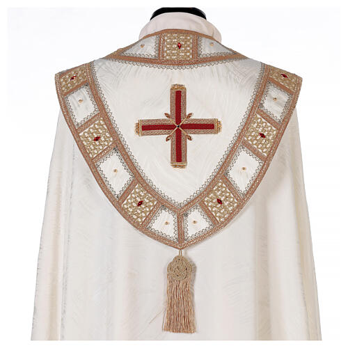 Cope of acetate and viscose, strass, golden passementerie and crosses Gamma 2