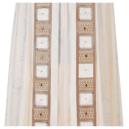 Cope of acetate and viscose, strass, golden passementerie and crosses Gamma 9