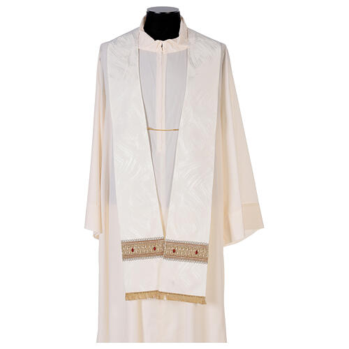 Cope of acetate and viscose, strass, golden passementerie and crosses Gamma 11