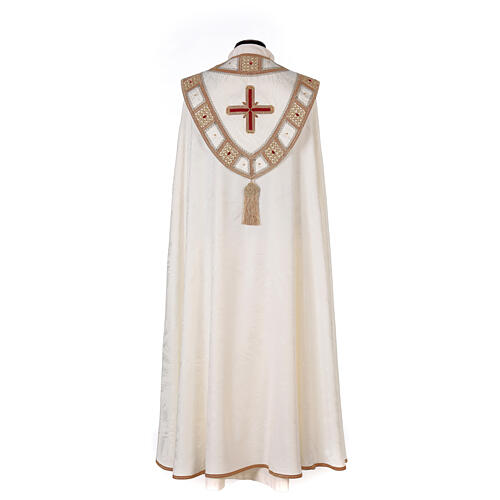 Chape acétate viscose strass passementeries dorées croix Gamma 4