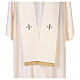 Marian cope, 100% polyester, machine embroidery, lily and monogram Gamma s11