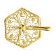 Round cope clasp, gold plated 800 silver filigree s2