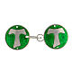 Cope clasp with Tau on green backdrop, 925 silver s1