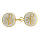 Cope clasp Chi Rho in white 925 silver s1