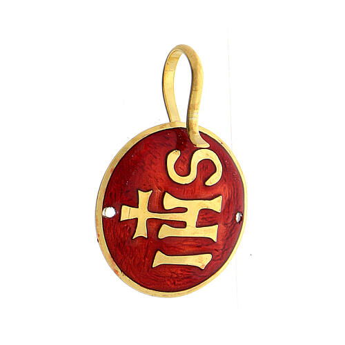 Gancio piviale IHS in argento 925 rosso 2
