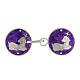 Cope clasp with Lamb of God on purple, 925 silver s1