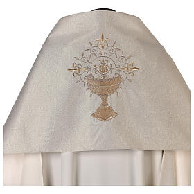 Humeral veil with JHS golden embroidery and chalice