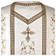 Roman ivory chasuble with golden embroidery, cotton polyester satin s6