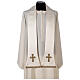 Roman ivory chasuble with golden embroidery, cotton polyester satin s11