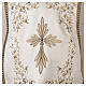 Fiddleback chasuble ivory with golden embroidery in cotton satin blend s2