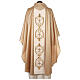 Chasuble or 80% laine 20% lurex double retors orfroi s8