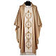 Gold chasuble 80% wool 20% lurex double twisted band s1