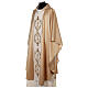 Gold chasuble 80% wool 20% lurex double twisted band s3