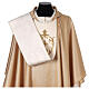 Gold chasuble 80% wool 20% lurex double twisted band s7