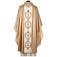 Gold chasuble 80% wool 20% lurex double twisted band s8