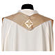 Gold chasuble 80% wool 20% lurex double twisted band s10