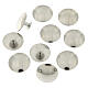 Nickel-plated stud buttons, set of 10 s2