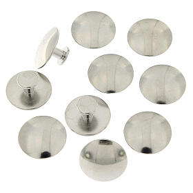 Nickel-plated back buttons 10 pcs.