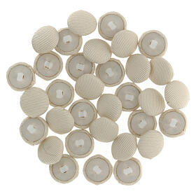 Cloth button for ivory-coloured cassock