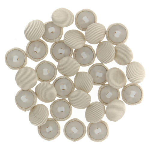 Cloth button for ivory-coloured cassock 2