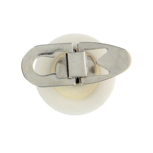Stud button with folding back, white resin 4