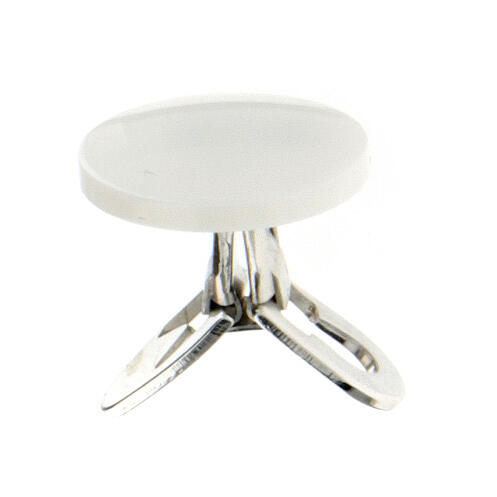 Stud button with folding back, white resin 5